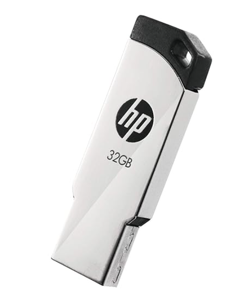 HP v236w 128GB USB 2.0 Flash Drive/Pen Drive, Metal Silver